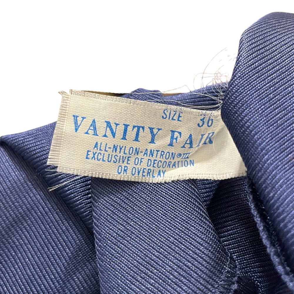 Vanity Fair Vintage Blue Sheer Floral Lace Lingerie Coquette Intimates Teddie - Picture 7 of 8